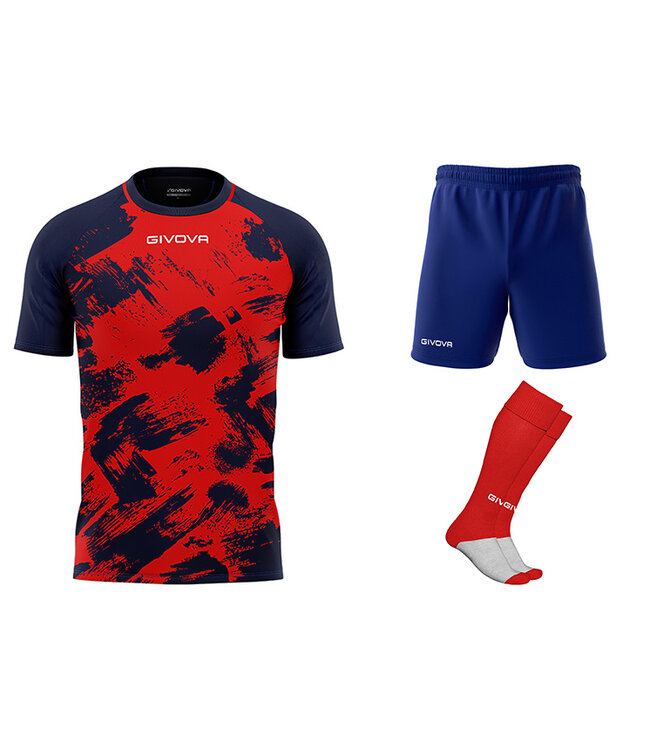 Givova Zaalvoetbalset Art │Rood-Navy-Rood