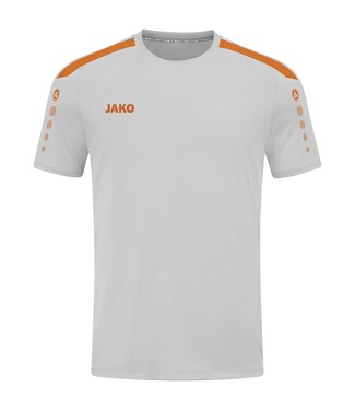 JAKO Shirt Power | Zachtgrijs-Fluo oranje