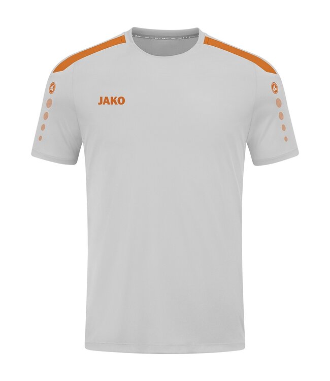 JAKO Shirt Power | Zachtgrijs-Fluo oranje