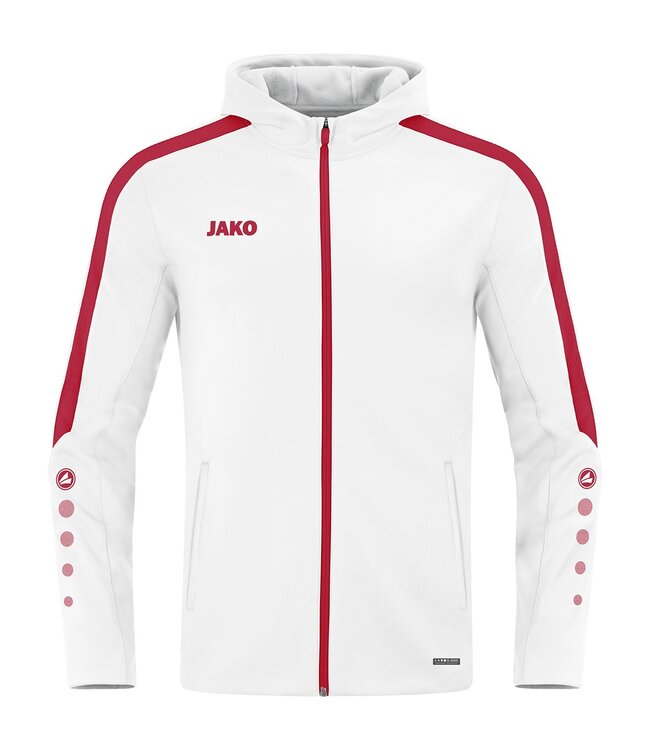 JAKO Jako Jas met Kap Power│Kids - Uni - Dames│Wit-Rood