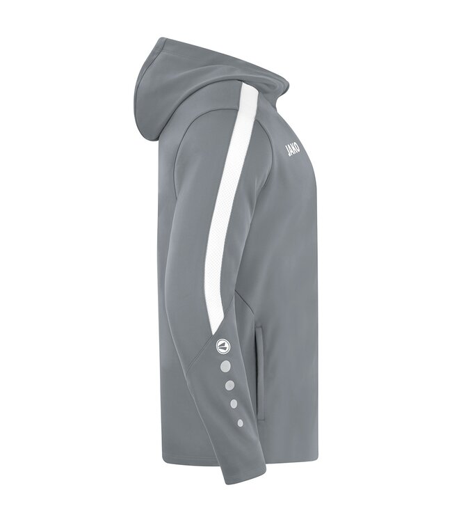 JAKO Jako Jas met Kap Power│Kids - Uni - Dames│Steengrijs - Wit