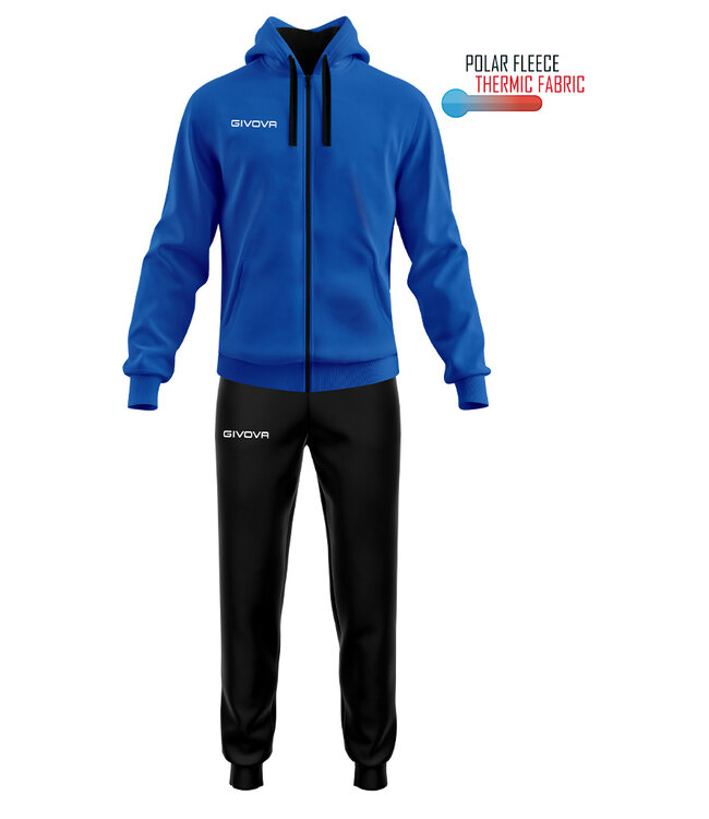 Givova Trainingspak Sorrento | Kids - Adults │Royalblue-Zwart