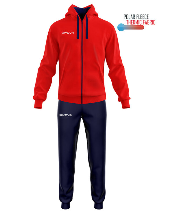 Givova Trainingspak Sorrento | Kids - Adults │Rood-Navy