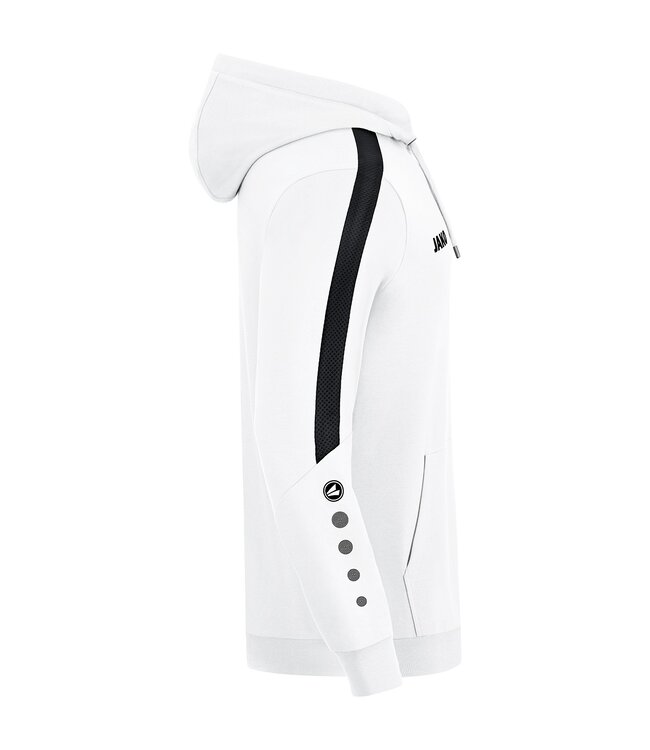 JAKO Jako sweater met Kap Power│Kids - Uni - Dames│Wit - Zwart