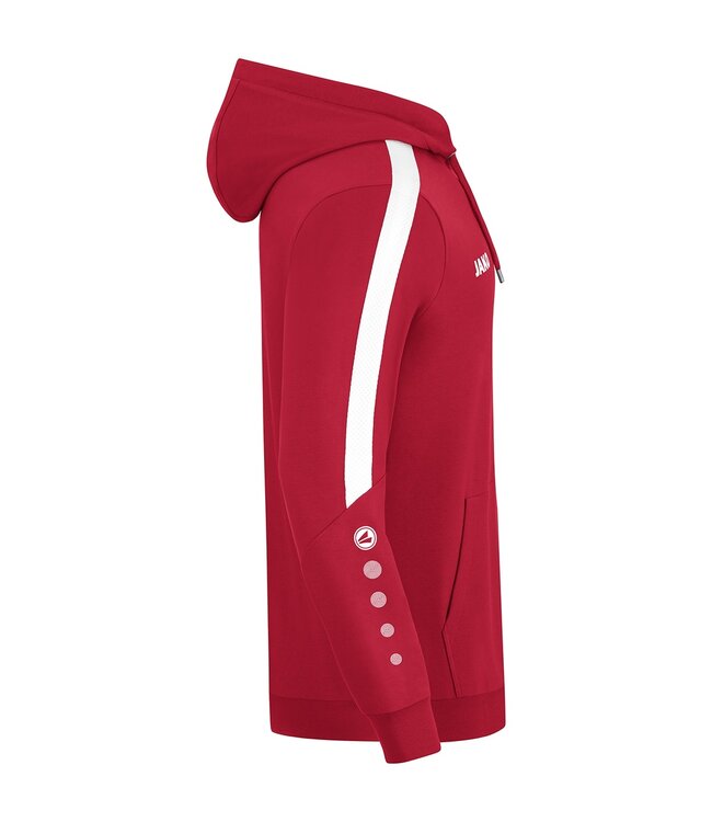 JAKO Jako sweater met Kap Power│Kids - Uni - Dames│Rood - Wit