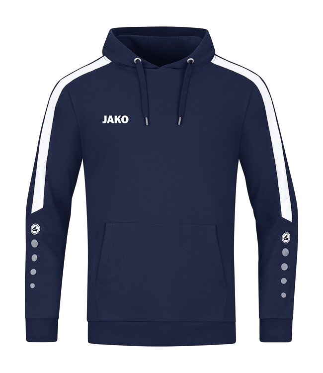 JAKO Jako sweater met Kap Power│Kids - Uni - Dames│Marine - Wit