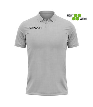 Givova Polo Cotone Piquet Summer│Kids-Uni│Grijs gemêleerd