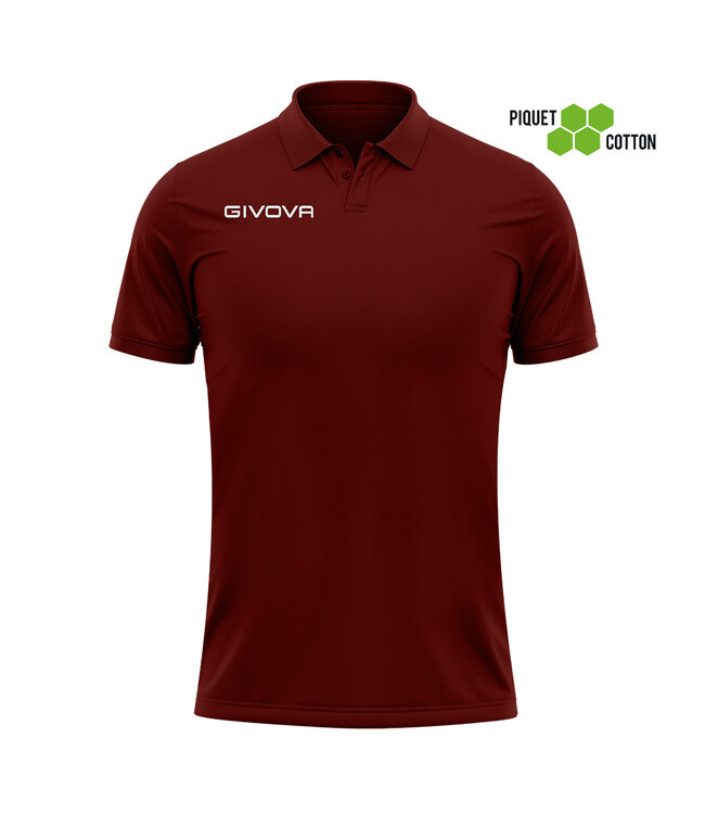 Givova Polo Cotone Piquet Summer│Kids-Uni│Bordeaux