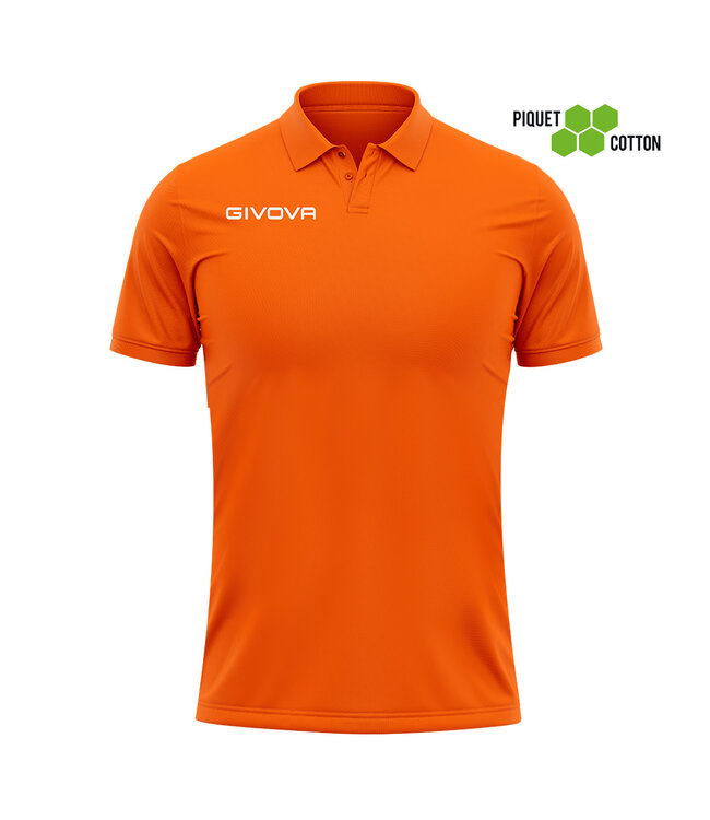 Givova Polo Cotone Piquet Summer│Kids-Uni│Oranje