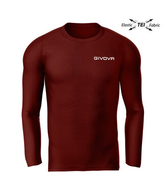 Givova Thermoshirt lange mouw| KIDS en UNI| 3XS-2XL| Bordeaux