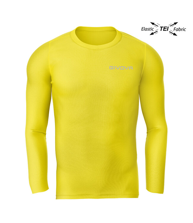 Givova Thermoshirt lange mouw| KIDS en UNI| 3XS-2XL| Geel