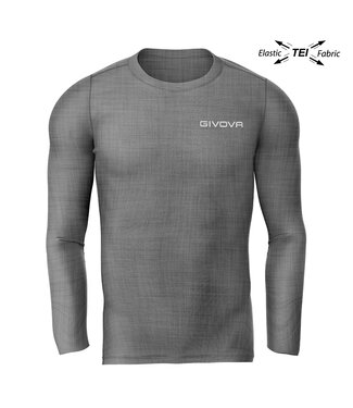 Givova Thermoshirt lange mouw| KIDS en UNI| 3XS-2XL| Grijs melange