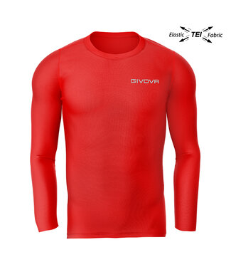 Givova Thermoshirt lange mouw| KIDS en UNI| 3XS-2XL| Rood