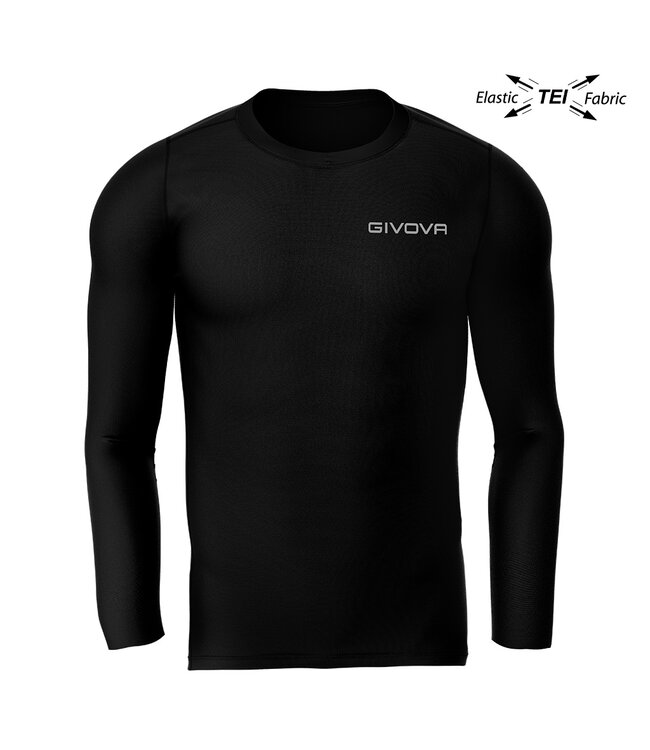 Givova Thermoshirt lange mouw| KIDS en UNI| 3XS-2XL| Zwart