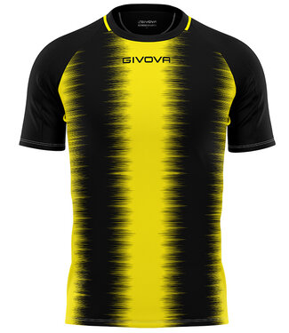 Givova Shirt Stripe| M-L-XL | Zwart-Geel