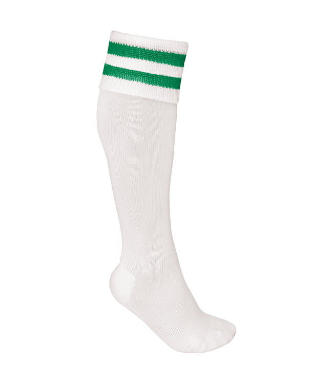 Proact Striped sportkousen Wit-Kelly Green