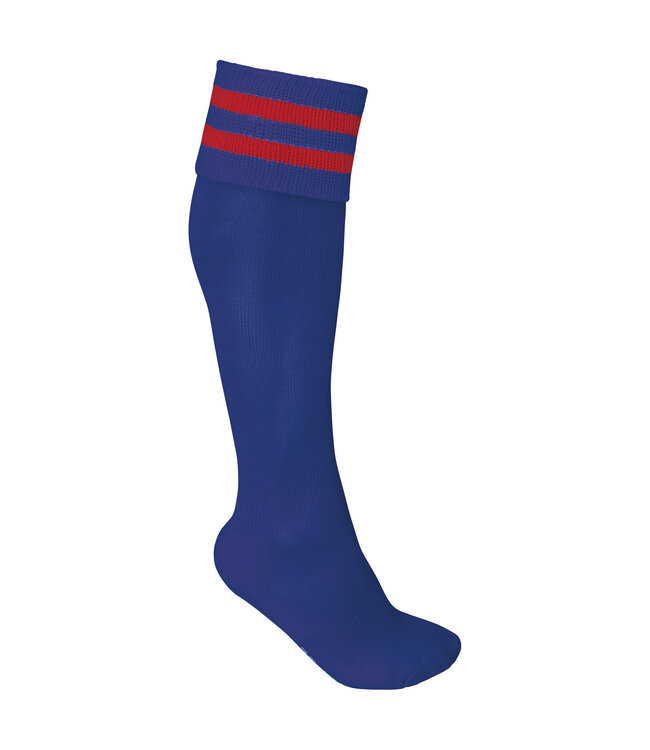 Proact Striped sportkousen Royalblue Rood