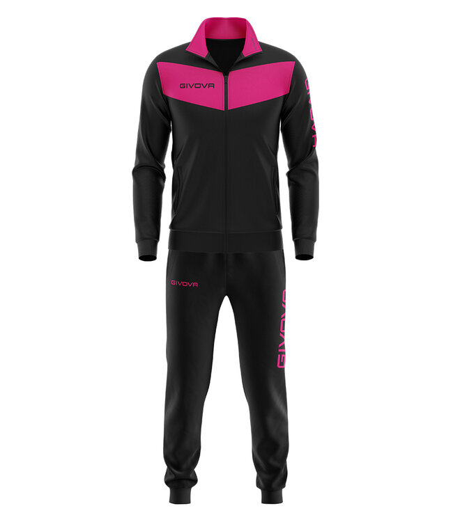 Givova Trainingspak Visa zwart fuchsia maat XS (1 stuk)