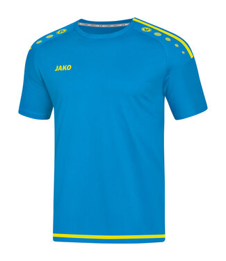 JAKO OP = OP SALE LAATSTE SHIRTS STRIKER 2.0  JAKOBLAUW-FLUOGEEL