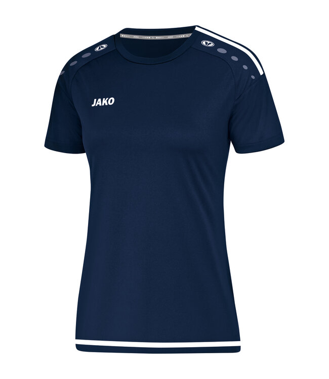 JAKO OP = OP SALE LAATSTE SHIRTS STRIKER 2.0  DAMES NAVYBLUE-WIT