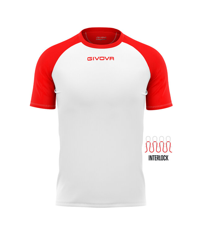 Givova Shirt Capo Wit-Rood│KIDS EN ADULTS