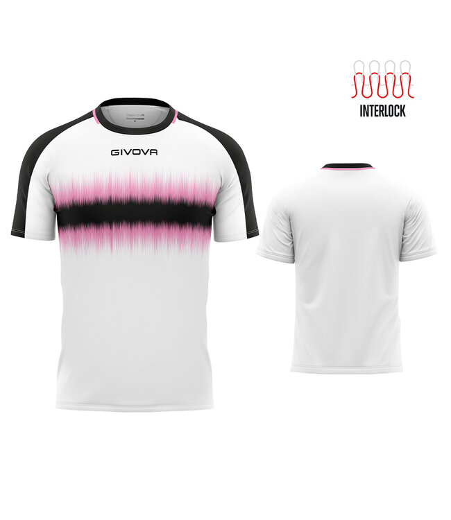 Givova Shirt Radio | Wit - Roze - Zwart