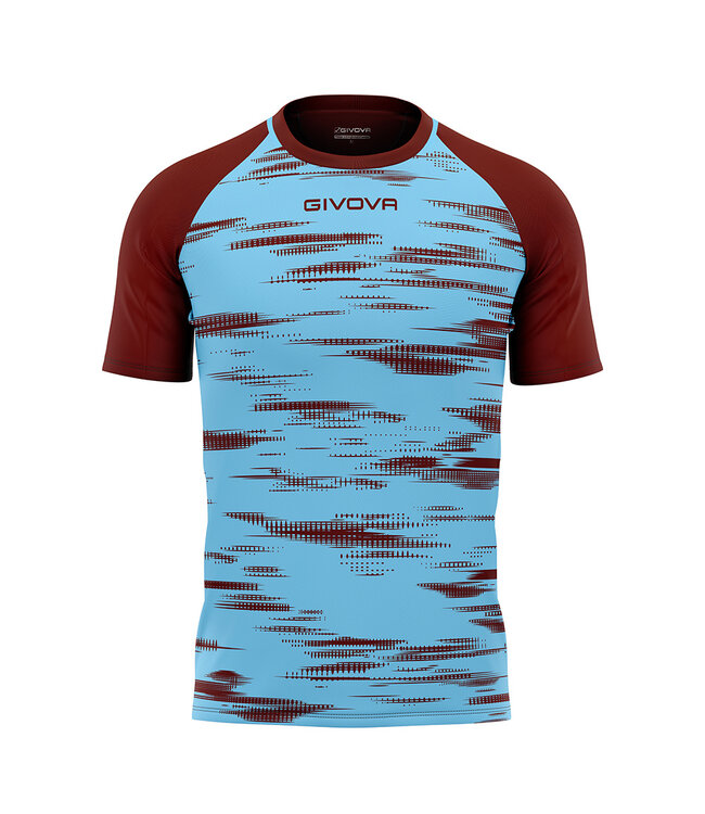 Givova Shirt Pixel│Skyblue - Bordeaux