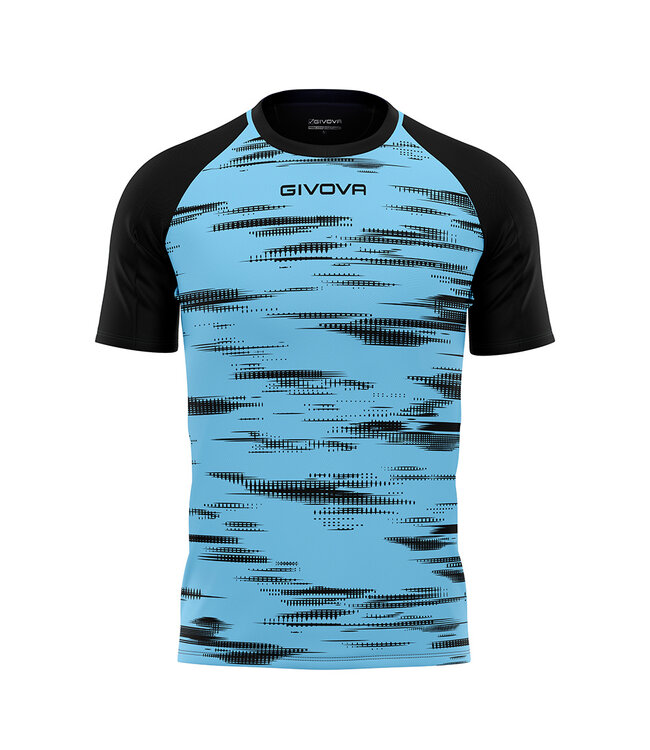 Givova Shirt Pixel│Skyblue - Zwart