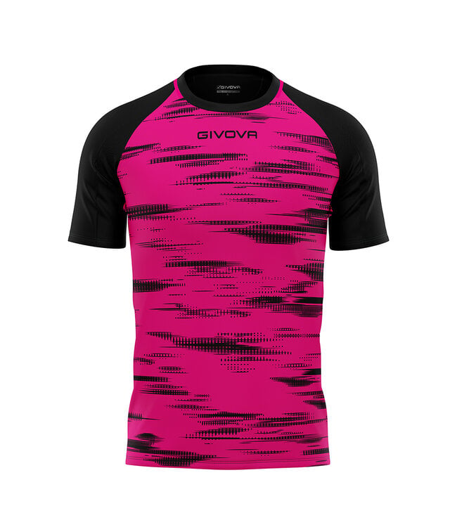 Givova Shirt Pixel│Fuchsia - Zwart