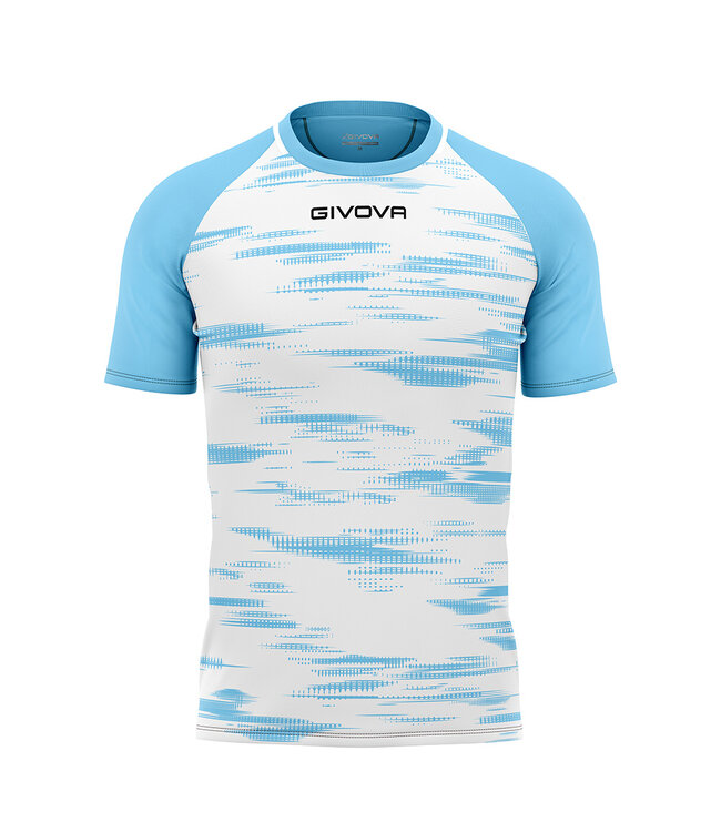 Givova Shirt Pixel│Wit-Skyblue