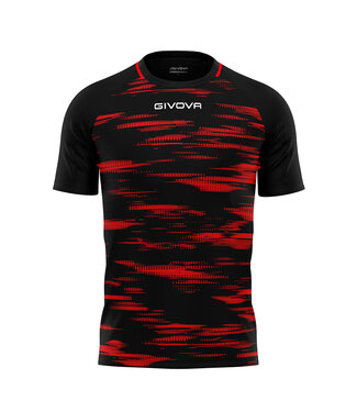 Givova Shirt Pixel│Zwart-Rood