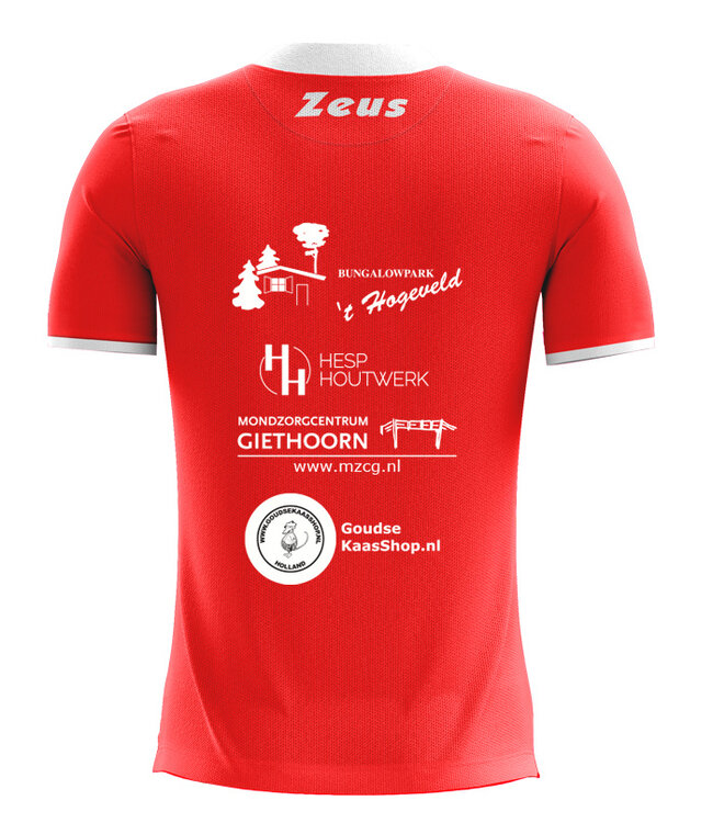 Zeus set Mida bestaande uit: Shirt mida incl. logo aan de voorkant en 4 logo's aan de achterzijde | Short | Kousen