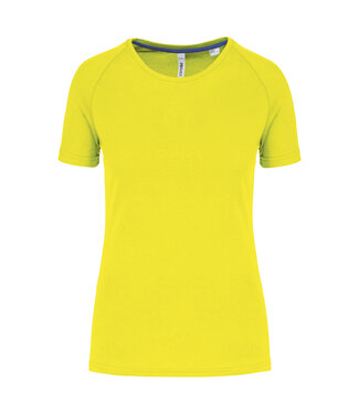 Proact ECO friendly Sportshirt Dames Fluo geel