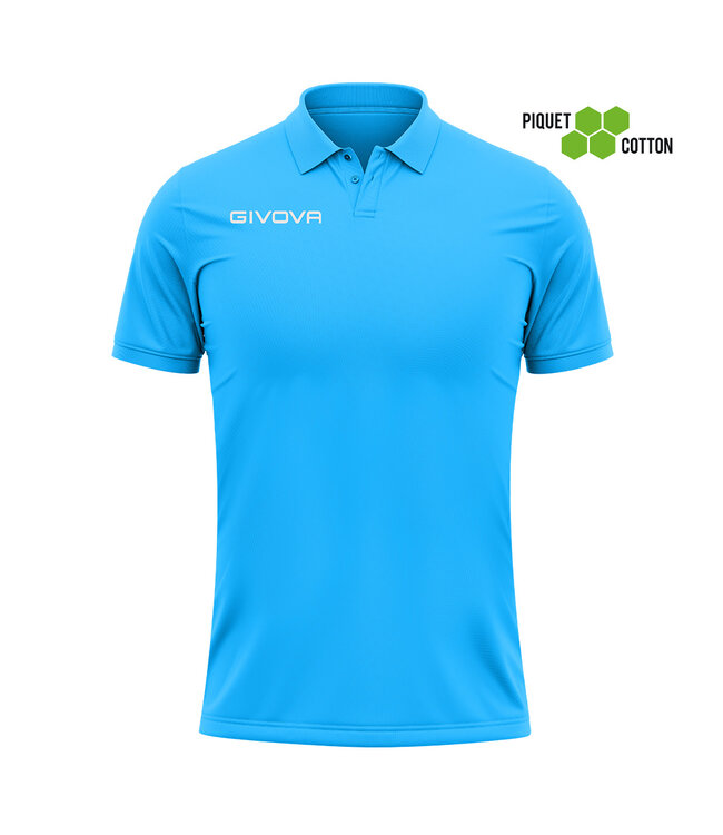 Givova Polo Cotone Piquet Summer│2XL│Turkoois