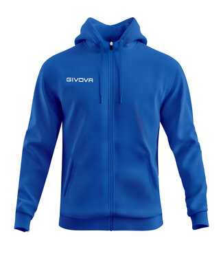 Givova Trainingsjack Hood met rits | Maat L│Royalblue