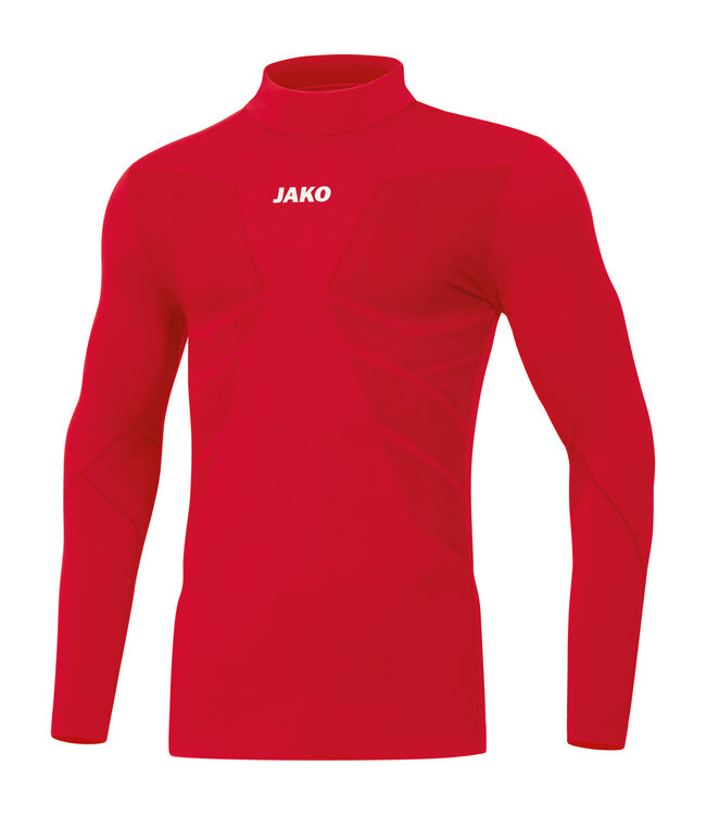 JAKO Longsleeve Turtleneck comfort 2.0 v.a. maat 3XS | Rood