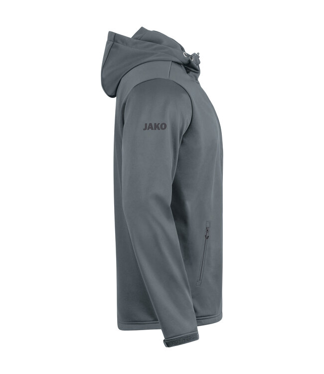 JAKO Jako Softshell jas met kap UNI | Steengrijs