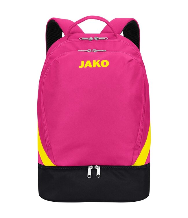 JAKO Rugtas Iconic incl. apart bodemvak│Pink-Zwart_fluogeel