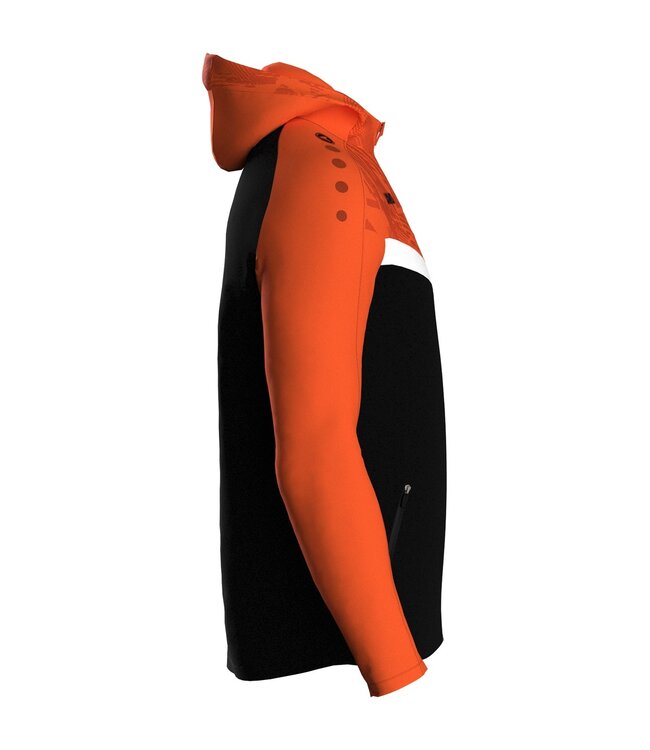 JAKO Jako Jas met Kap Iconic│Zwart - Fluo oranje