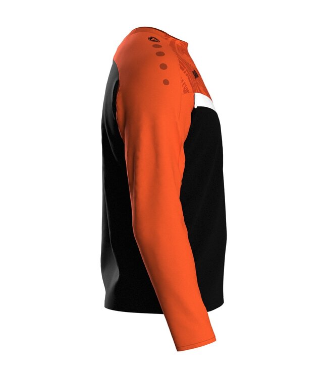 JAKO Jako sweater Iconic│Kids - Uni │Zwart - Fluo oranje