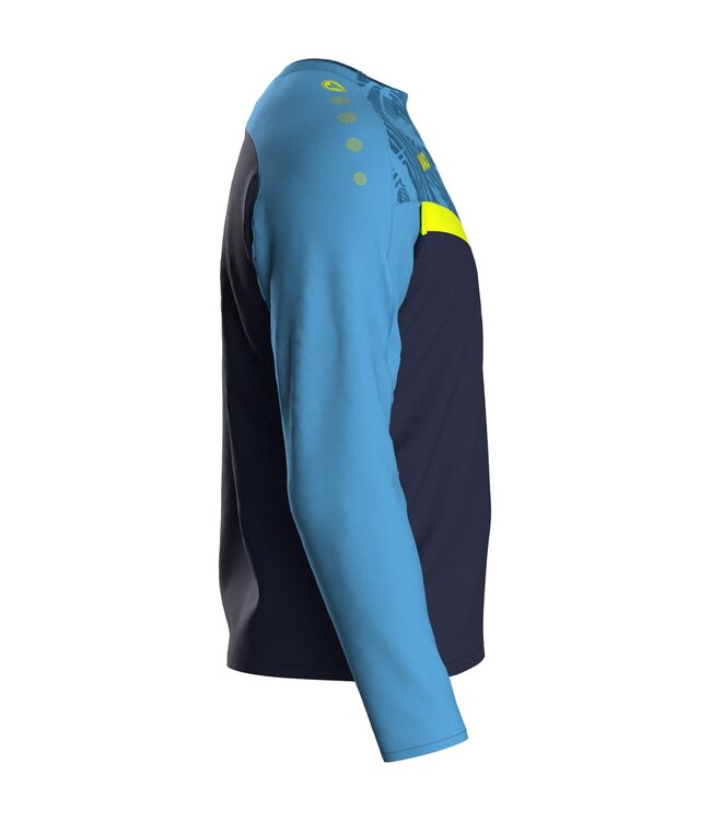 JAKO Jako sweater Iconic│Kids - Uni │Jakoblauw -Marine - Fluogeel