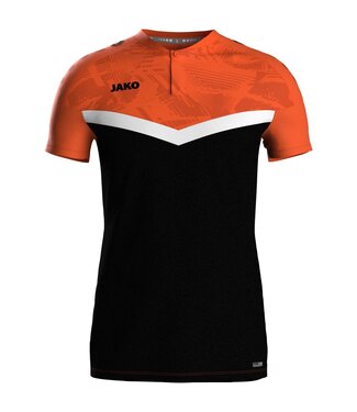 JAKO Polo Iconic | Zwart - Fluo oranje