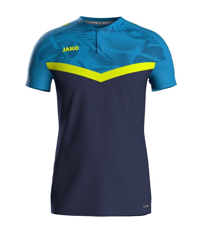 JAKO Polo Iconic | Marine - Jakoblauw - Fluogeel