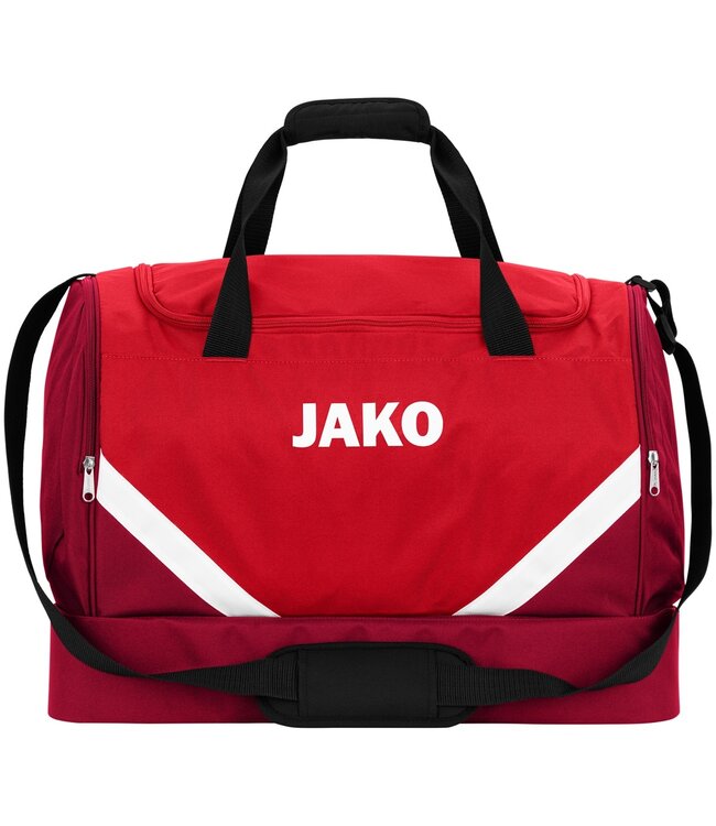 JAKO Sporttas Iconic met bodemvak / 3 formaten│Rood - Wijnrood