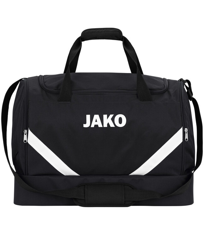 JAKO Sporttas Iconic met bodemvak / 3 formaten│Zwart - Wit