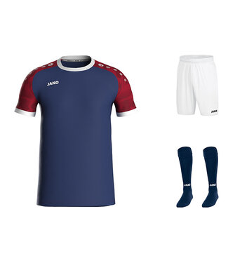 JAKO Zaalvoetbalset ICONIC│Navyblue chilirood - Wit - Navyblue