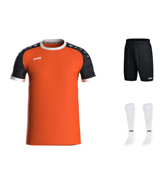 JAKO Zaalvoetbalset ICONIC│Fluo oranje - Zwart - Wit