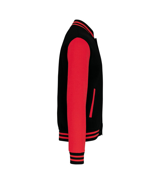 Personal College vest / jacket ZWART-ROOD