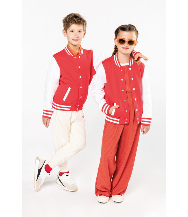 Personal Kids College vest / jacket ROOD-WIT
