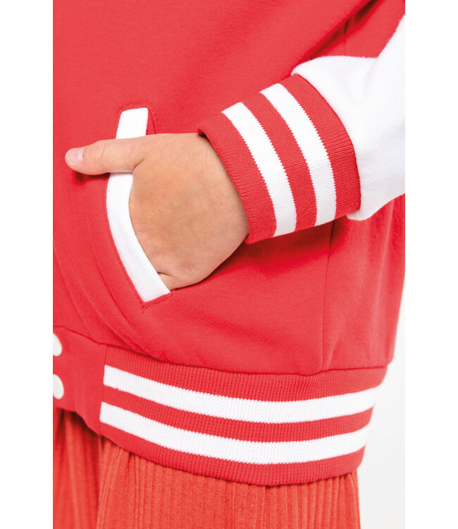 Personal Kids College vest / jacket ROOD-WIT